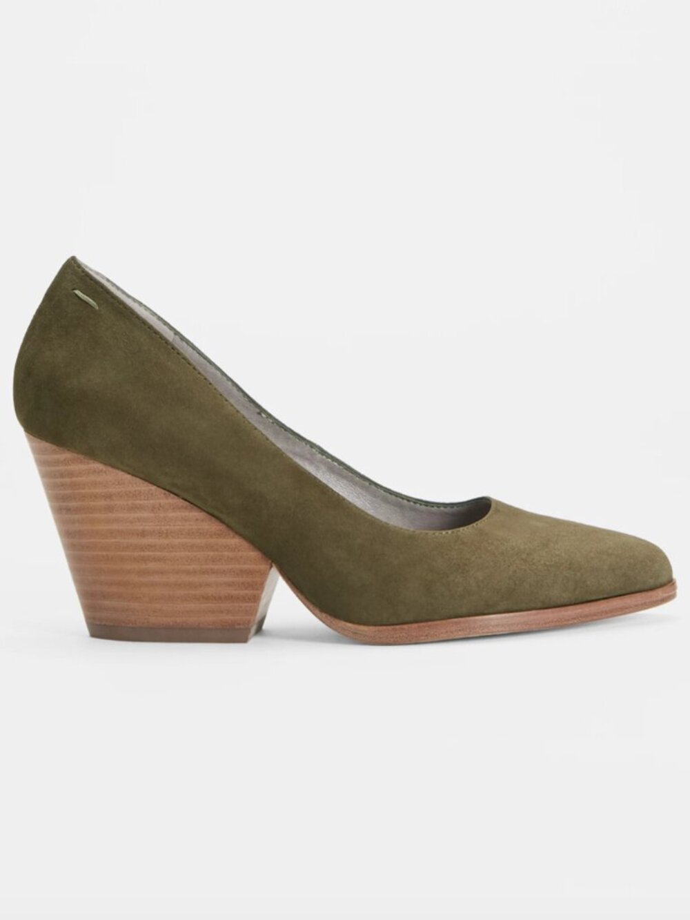 Eileen Fisher Hawk Suede Pump Olive Green, Size 9